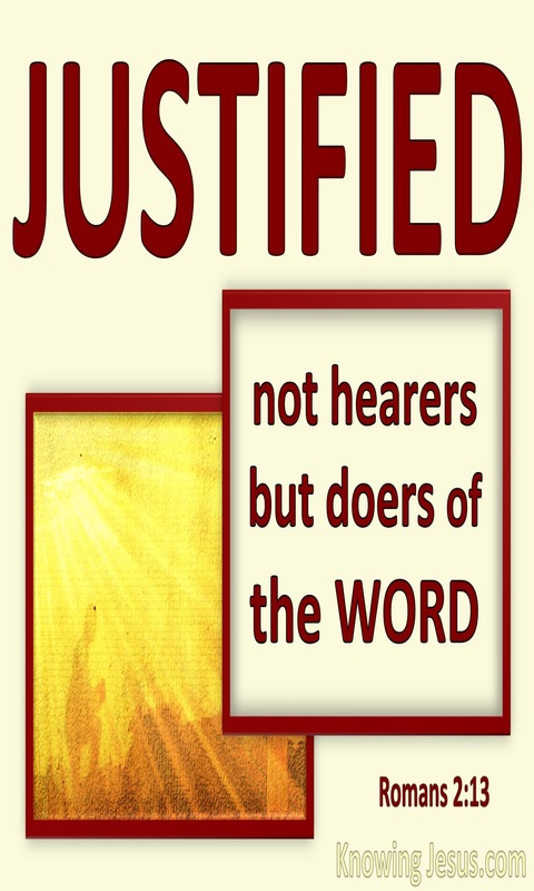 Romans 2:13 Not Hearers But Doers Of The Word (red)
